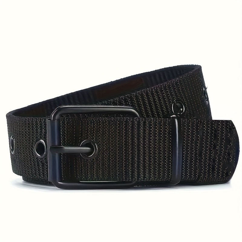 Canvas Belt Men'S Square Iron Buckle Average Size